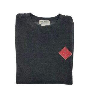 Iron & Resin Mens Gray Cotton Anchor Logo Fleece Lined Crewneck Sweatshirt XL